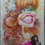 шарж акварель watercolor cartoon portret girl